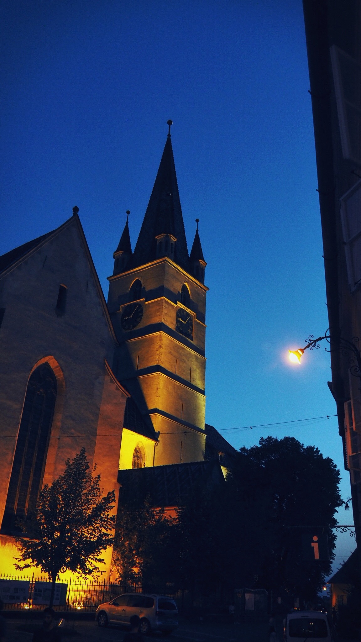 Sibiu bei Nacht